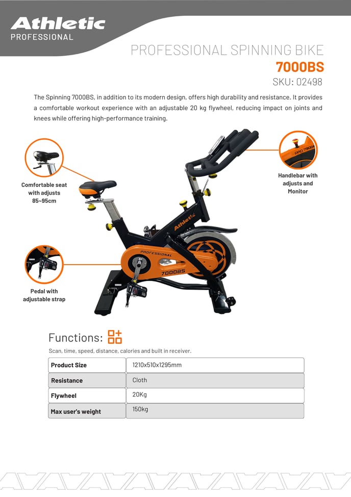 02498 - SPINNING PROFESSIONAL - 7000BS  - PRODUCT CHART