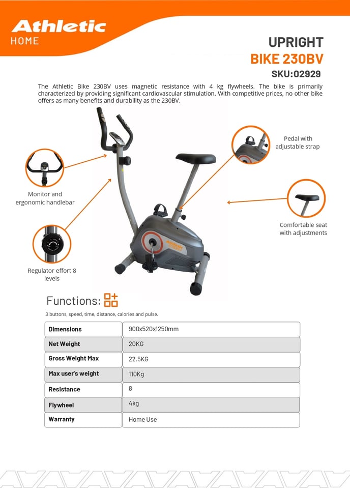 02929 - ATHLETIC - 230BV - PRODUCT CHART