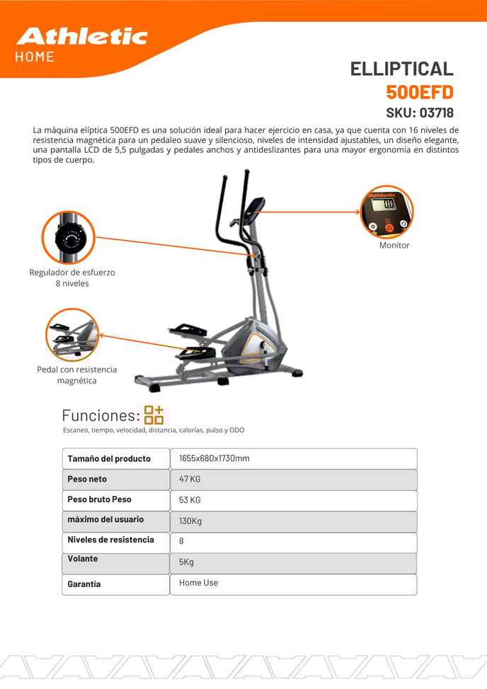 03718 - ELLIPTICAL - 500EFD -  ENCARTE DEL PRODUCTO-1