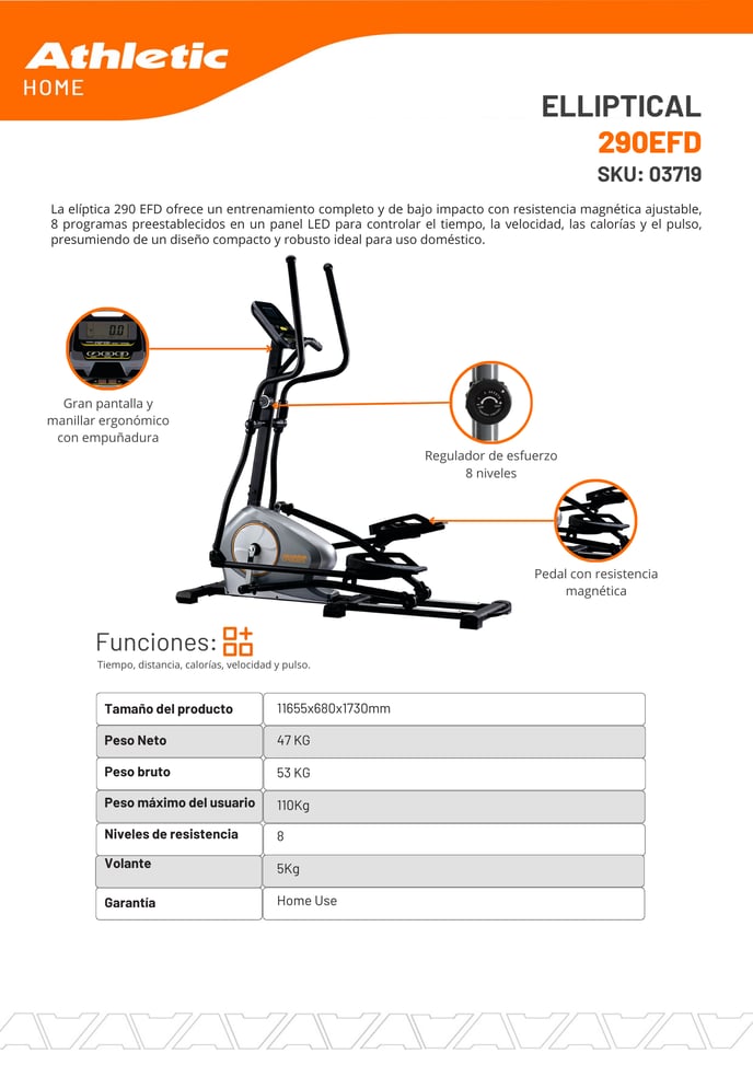 03719 - ELLIPTICAL - 290EFD -   ENCARTE DEL PRODUCTO