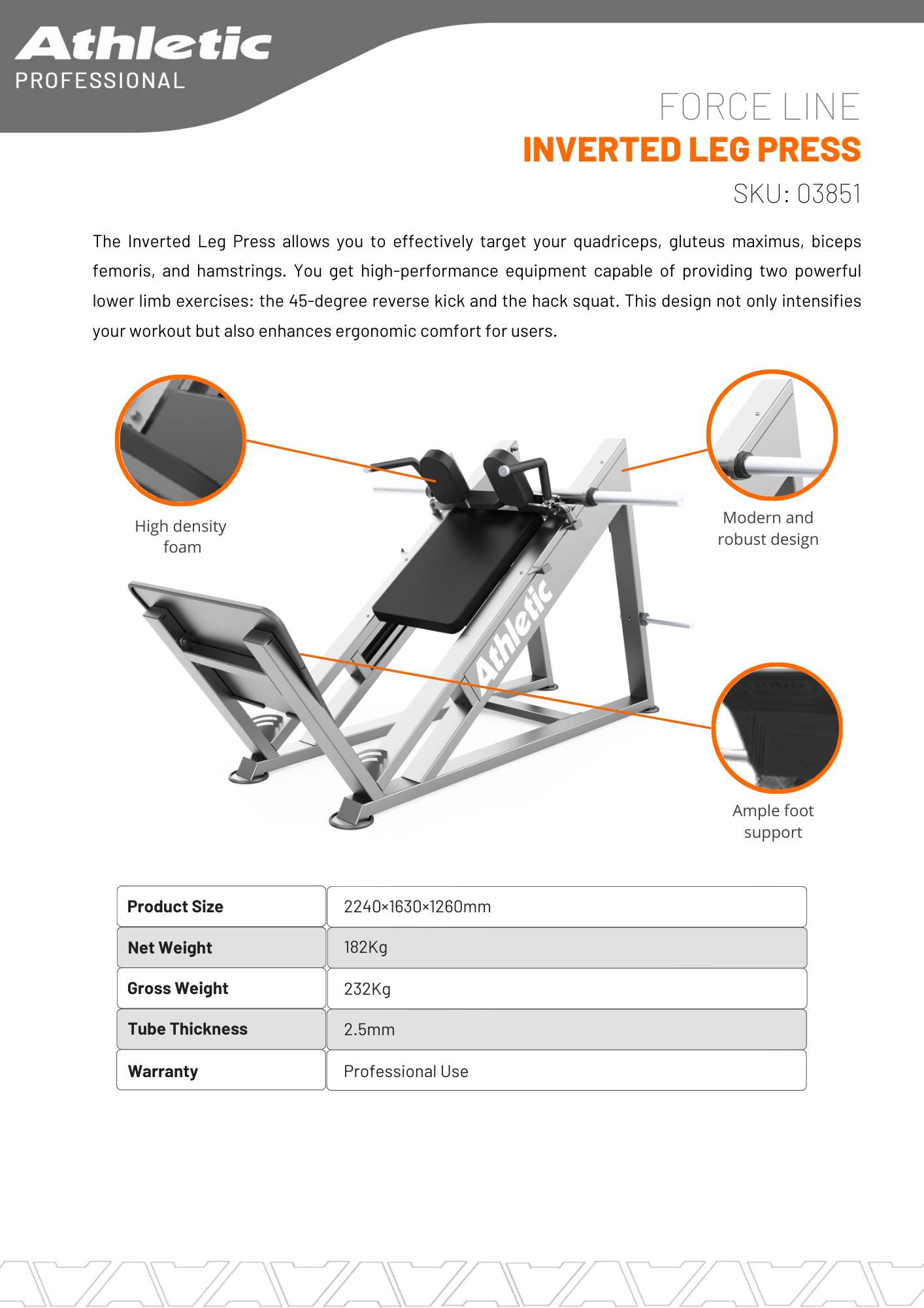 FORCE LINE - INVERTED LEG PRESS