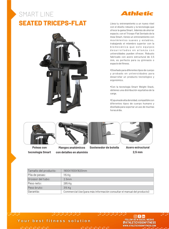 04033 - SMART - SEATED TRICEPS-FLAT - ENCARTE DEL PRODUCTO