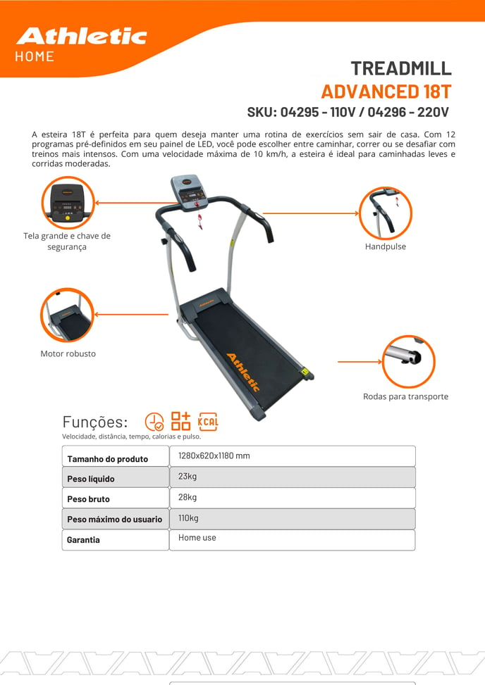 04295 - 04296 - TREADMILL ADVANCED 18T - FICHA TÉCNICA-1