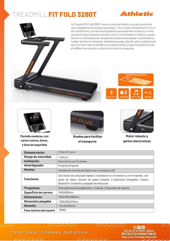04694 - 04695 - TREADMILL FIT FOLD 3280T - ENCARTE DEL PRODUCTO-2