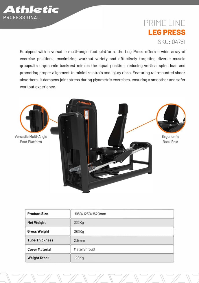 04751 - PRIME - LEG PRESS - PRODUCT CHART