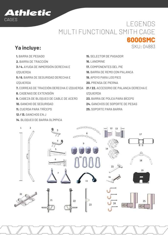 04883 - LEGENDS MULTI FUNCTIONAL SMITH CAGE - 6000SMC - ENCARTE DEL PRODUCTO 2.2