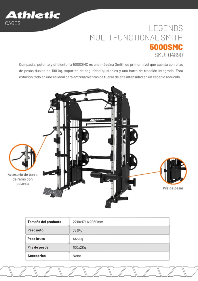 04890 - LEGENDS MULTI FUNCTIONAL SMITH CAGE 5000SMC - ENCARTE DEL PRODUCTO 1.2
