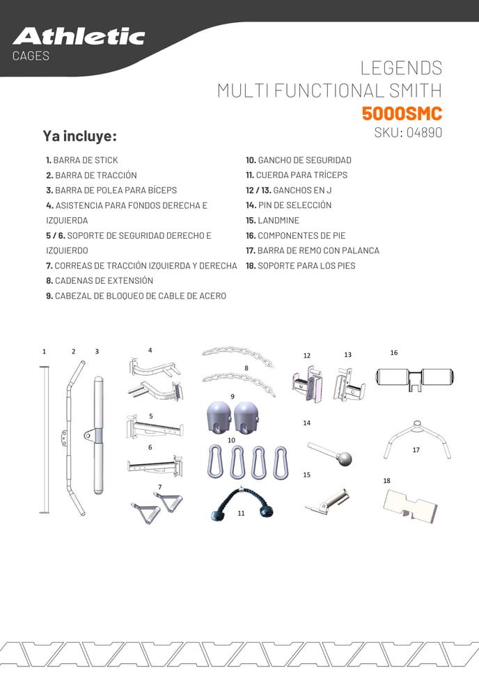 04890 - LEGENDS MULTI FUNCTIONAL SMITH CAGE 5000SMC - ENCARTE DEL PRODUCTO 2.2