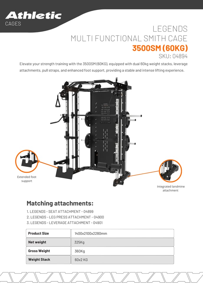 04894 -LEGENDS MULTI FUNCTIONAL SMITH CAGE 3500SM (60KG) - PRODUCT CHART 1.2