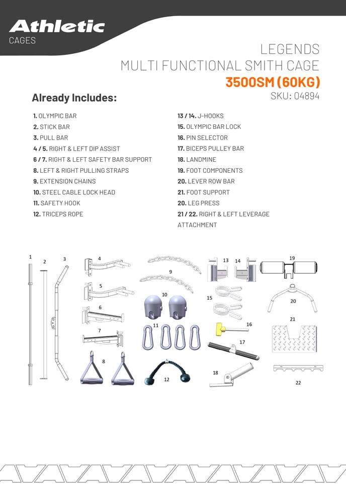 04894 -LEGENDS MULTI FUNCTIONAL SMITH CAGE 3500SM (60KG) - PRODUCT CHART 2.2