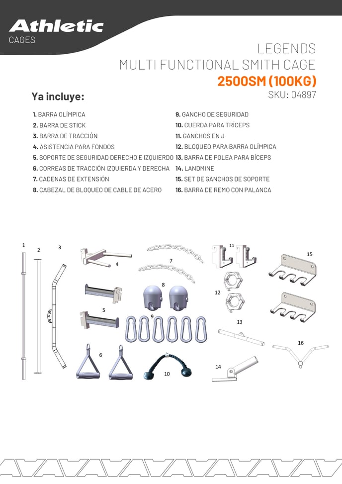 04897 - LEGENDS MULTI FUNCTIONAL SMITH CAGE 2500SM (100KG) - ENCARTE DEL PRODUCTO 2.2