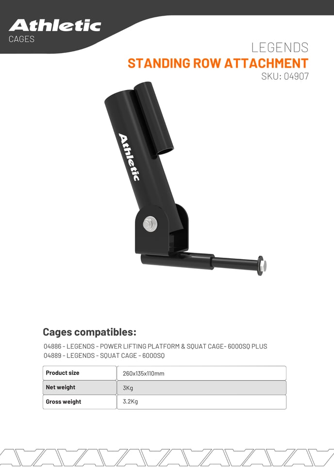 04907 - LEGENDS - STANDING ROW ATTACHMENT - PRODUCT CHART