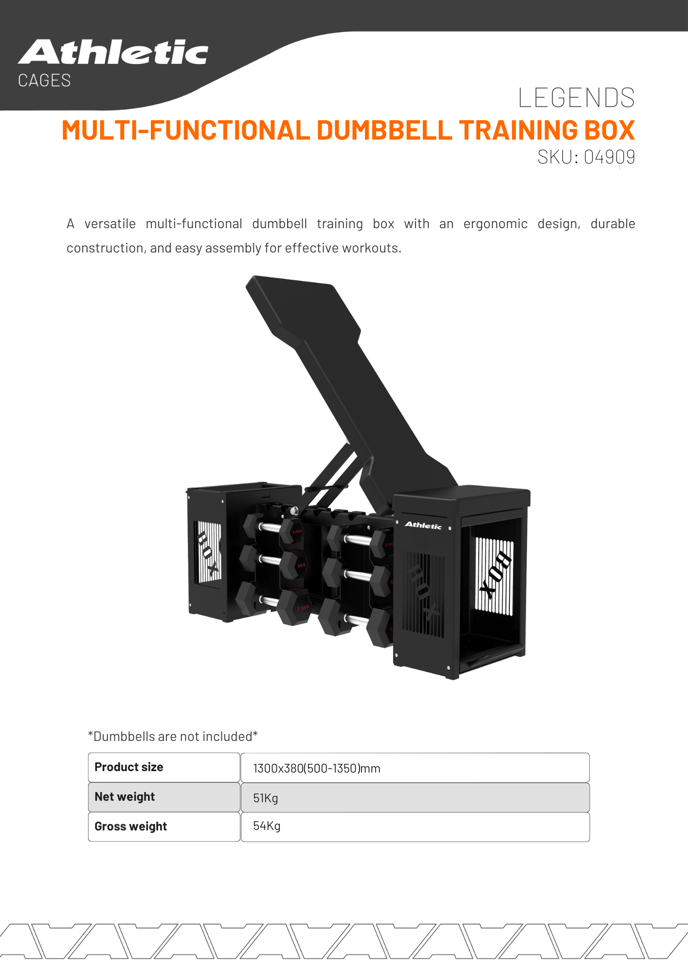 04909 - LEGENDS - MULTI-FUNCTIONAL DUMBBELL TRAINING BOX - PRODUCT CHART